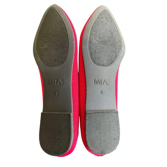 NEW Mia Red Corinne Pointed Toe Knit Flat Comfy Shoes Size 8 - Picture 5 of 7
